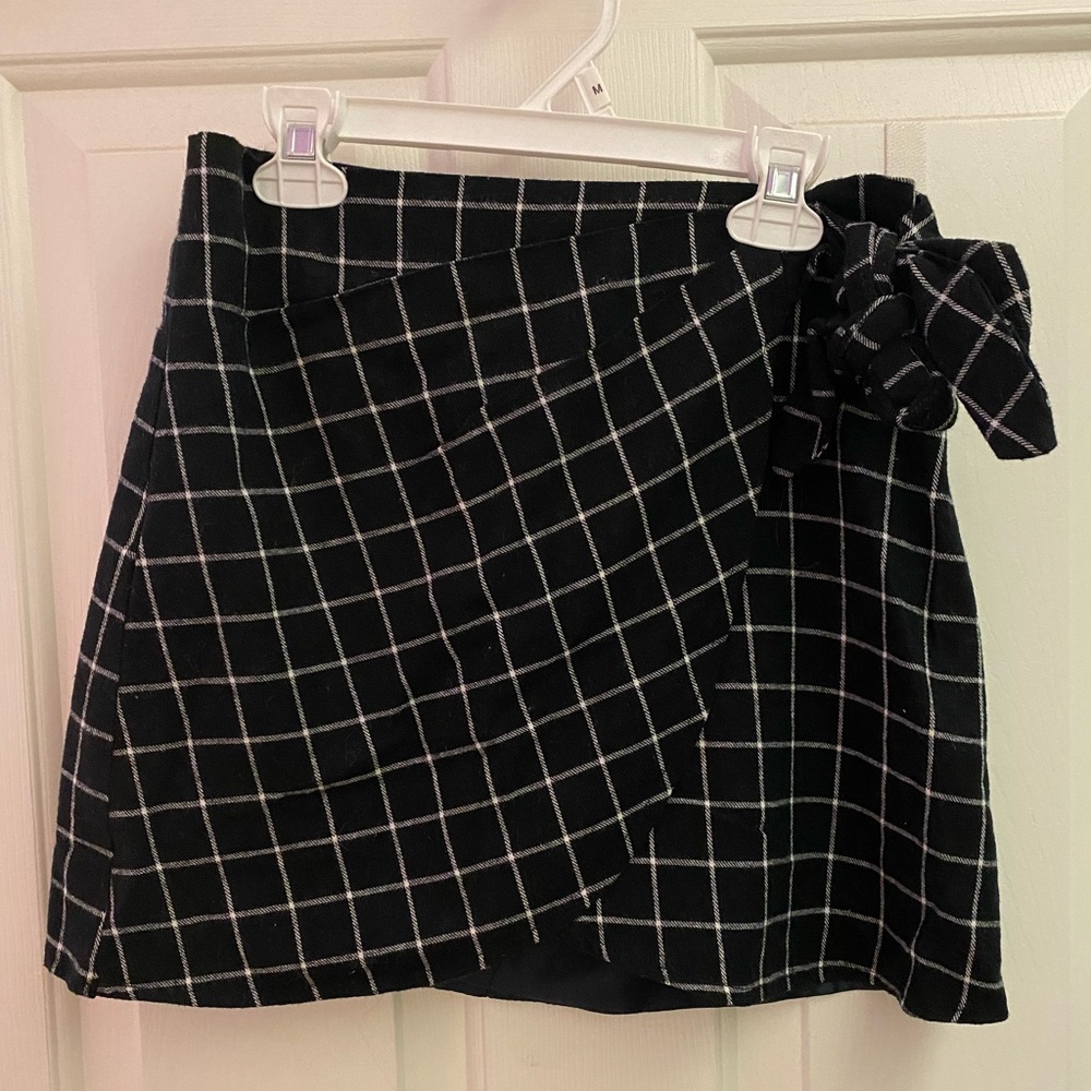 Brand new with tags - black plaid skirt